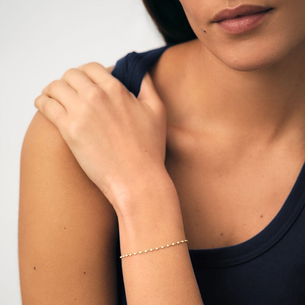 Link bracelet SMARTY - Turquoise / Gold - Bracelets  | Agatha