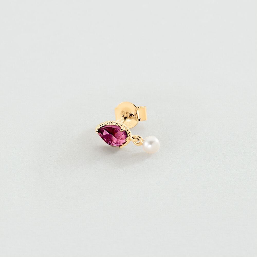 Piercing stud PRECIEUX - Purple / Gold - Jewellery  | Agatha