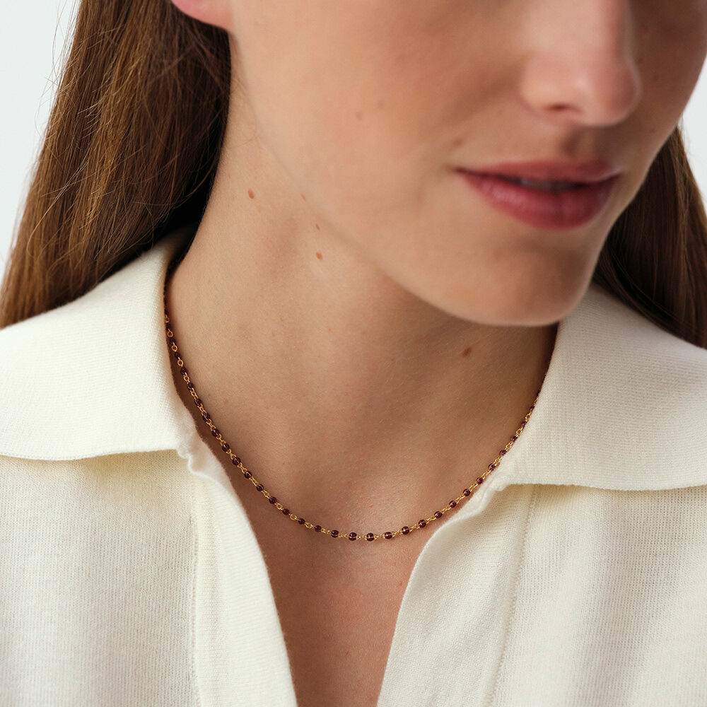 Choker necklace SMARTY - Burgundy / Golden - All Talismans  | Agatha