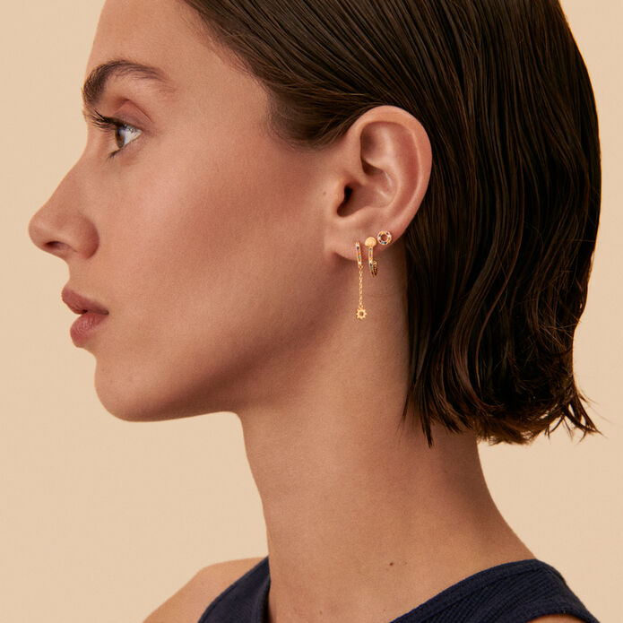 Piercing stud RAINBOW - Multicolor / Gold - All jewellery  | Agatha