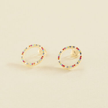 Long earrings RAINBOW - Multicolor / Gold - All jewellery  | Agatha