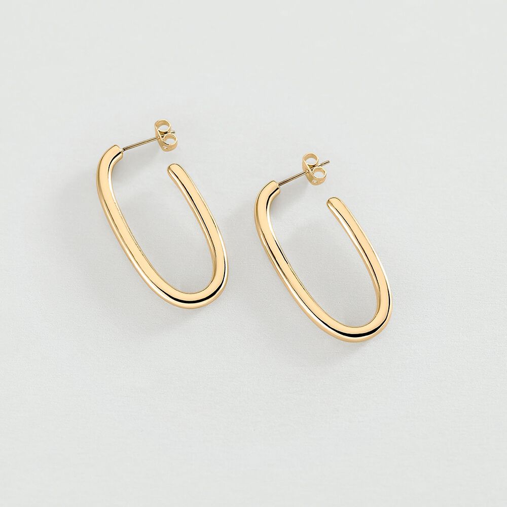 Hoops CHAIN - Golden - Earrings  | Agatha