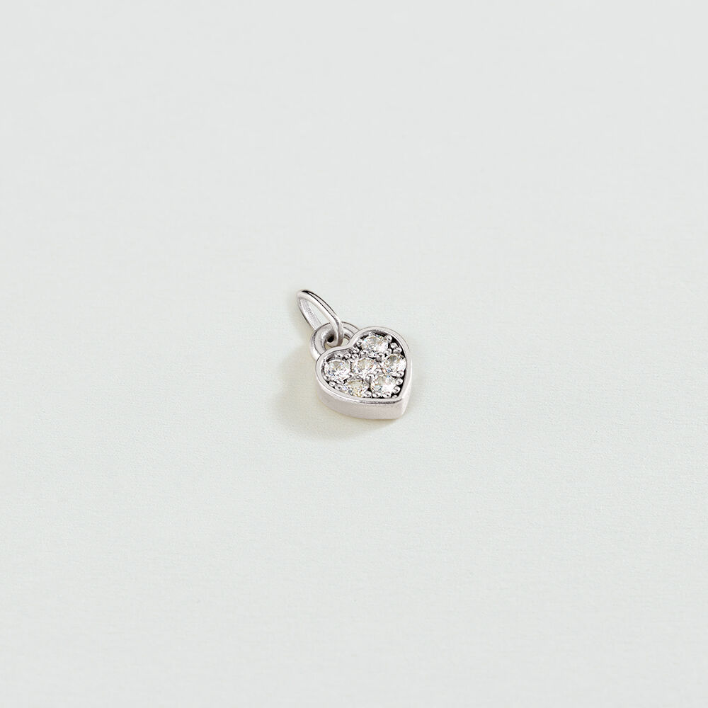 Pendant LOCK HEART - Crystal / Silver -   | Agatha