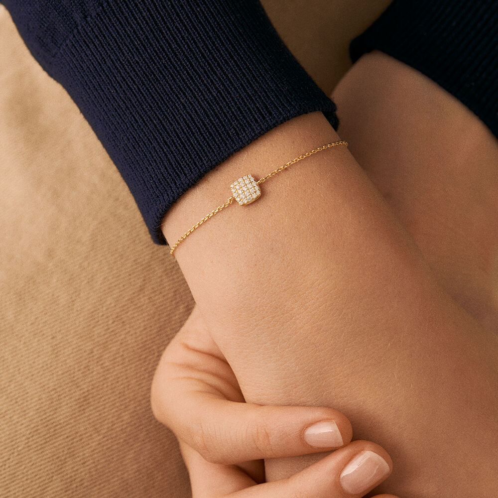 Link bracelet GLORIA Crystal Golden