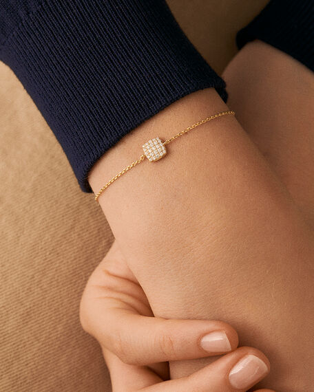 Link bracelet GLORIA - Crystal / Golden - All bracelets  | Agatha