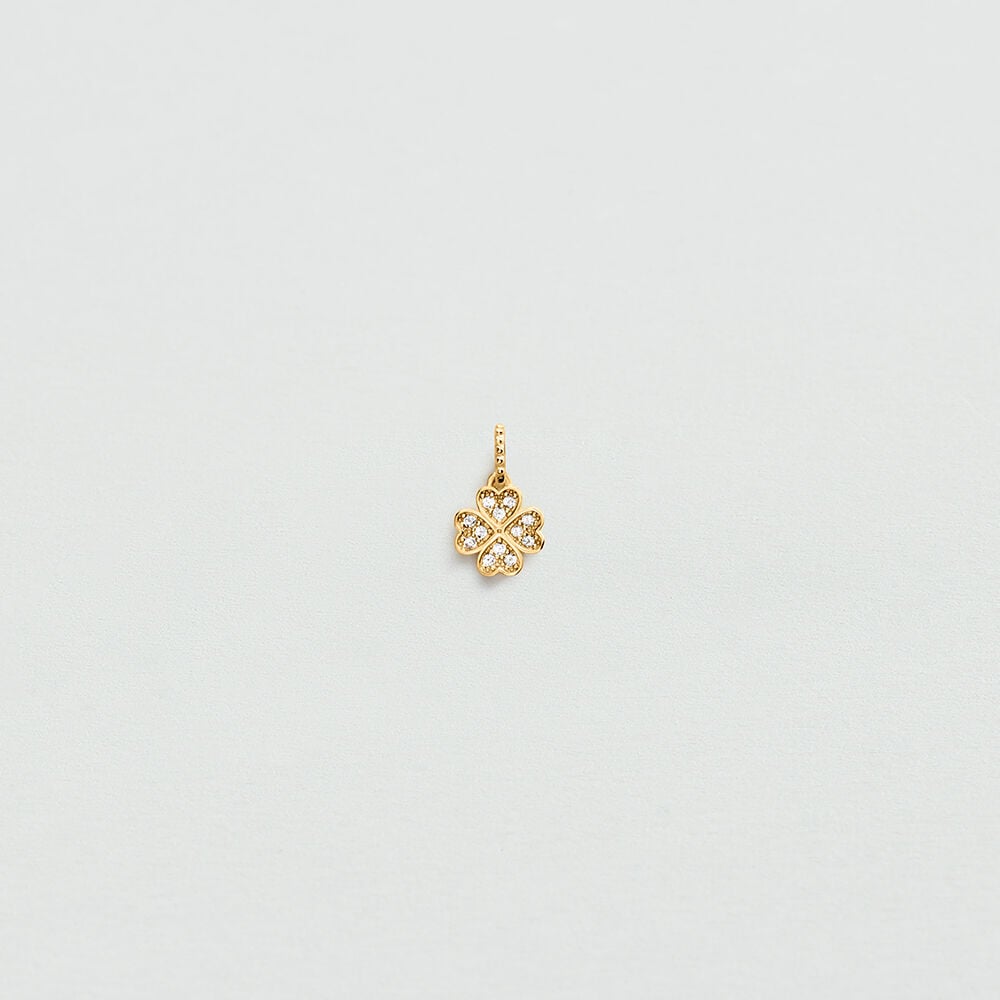 Pendant LUCKY - Crystal / Golden - Jewellery  | Agatha