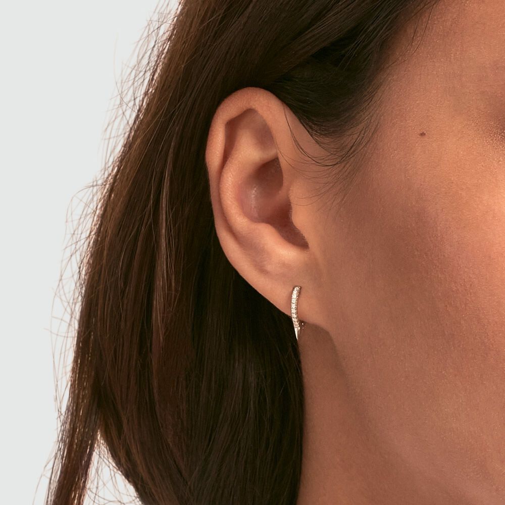 Hoop piercing PICBRIL - Crystal / Silver - Hoop piercing  | Agatha