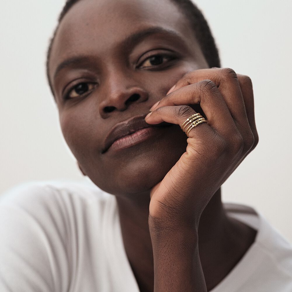 Large ring CREOBILL - Golden - Birthday  | Agatha