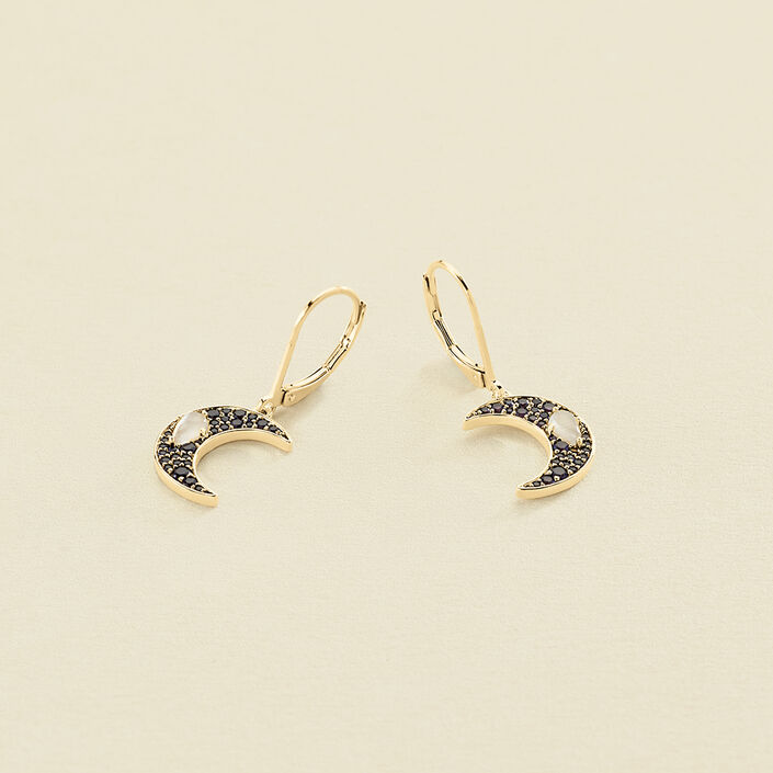 Long earrings CREPUSCULE - Blue / Gold - All earings  | Agatha