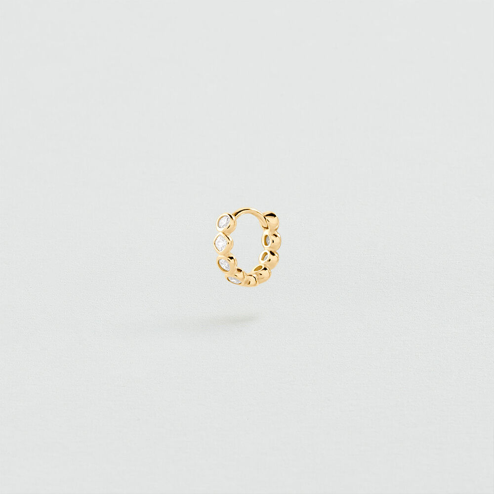 Single hoop earring MIX & MATCH - Crystal / Golden