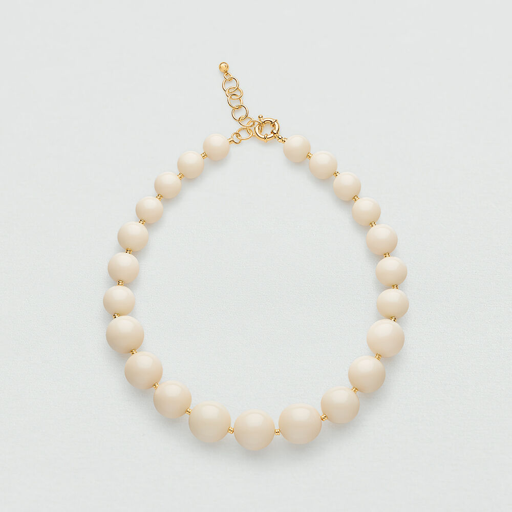 Choker necklace PALAIS ROYAL - Ivory / Gold - Choker necklace  | Agatha