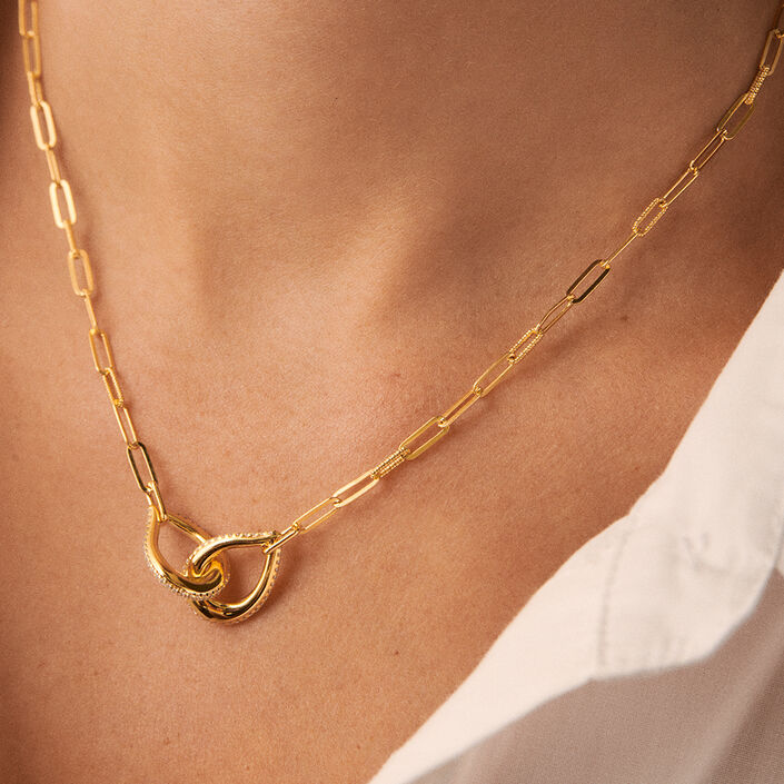 Choker necklace GEMINI - Crystal / Gold - All jewellery  | Agatha