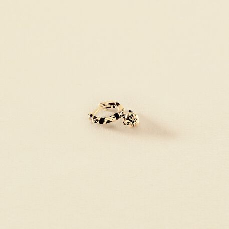 Hoop piercing LEOPARD - Black / Gold - All jewellery  | Agatha