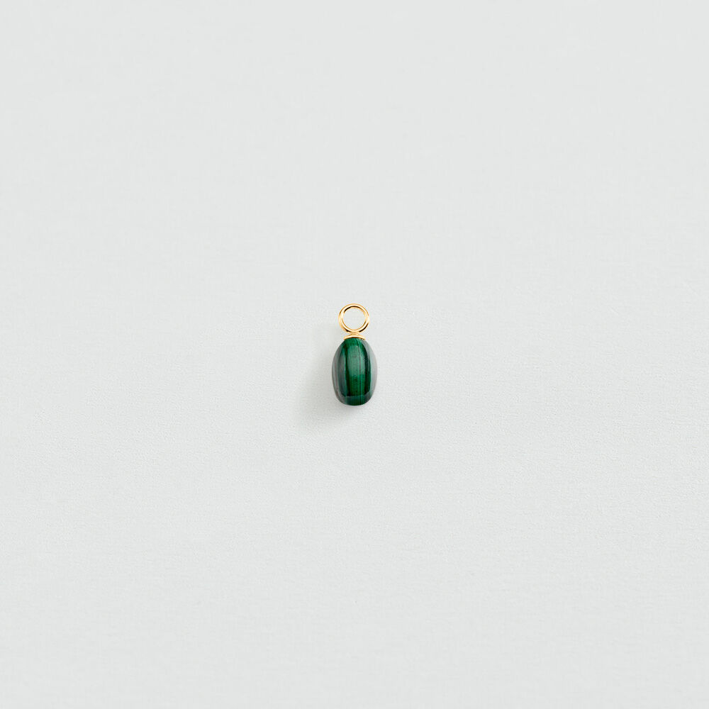 Pendant NATURAL STONE - Green / Golden - New arrivals  | Agatha