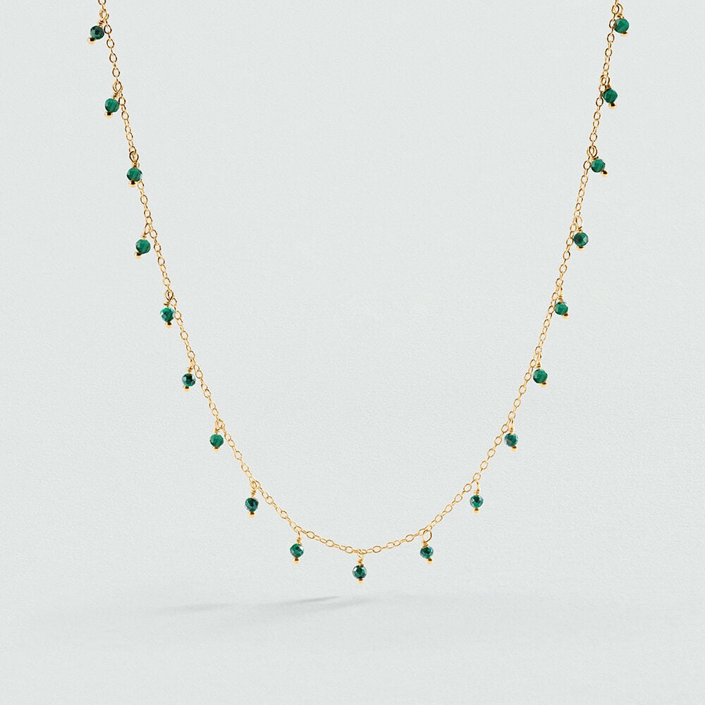 Choker necklace ALMA - Malachite - Choker necklace  | Agatha