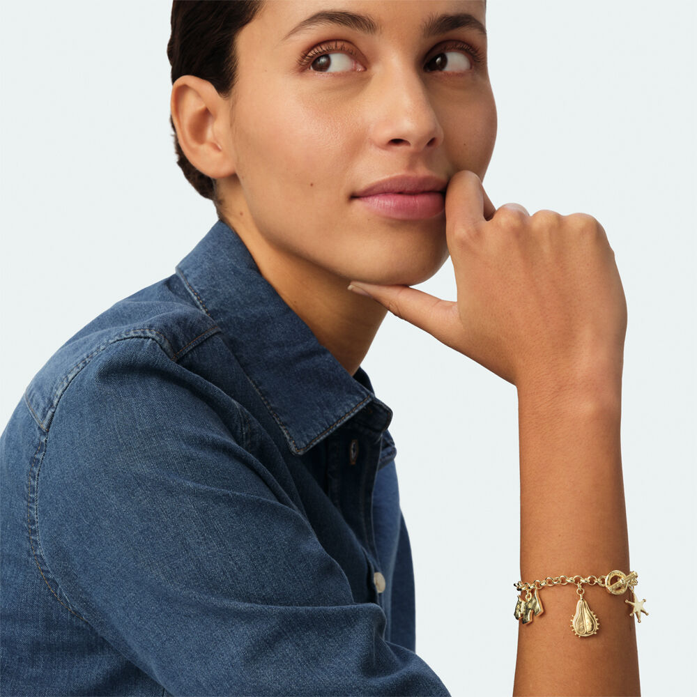 Link bracelet PANGEA - Golden - Bracelets  | Agatha