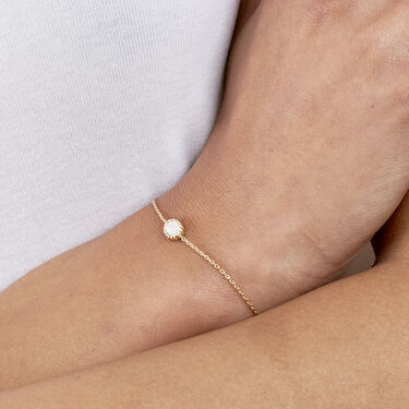 Link bracelet ATMA - Mother-of-pearl / pink - All jewellery  | Agatha