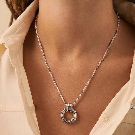 Mid-length necklace 1960 - Silver - 19:38  | Agatha