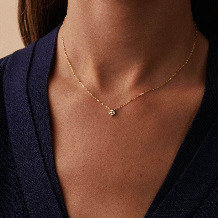 Choker necklace BELOVED - Crystal / Golden - All jewellery  | Agatha