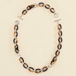 Mid-length necklace BOUCLE - Tortoise / Black - All jewellery  | Agatha