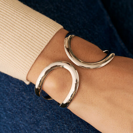 Cuff LINES - Silver - All bracelets  | Agatha