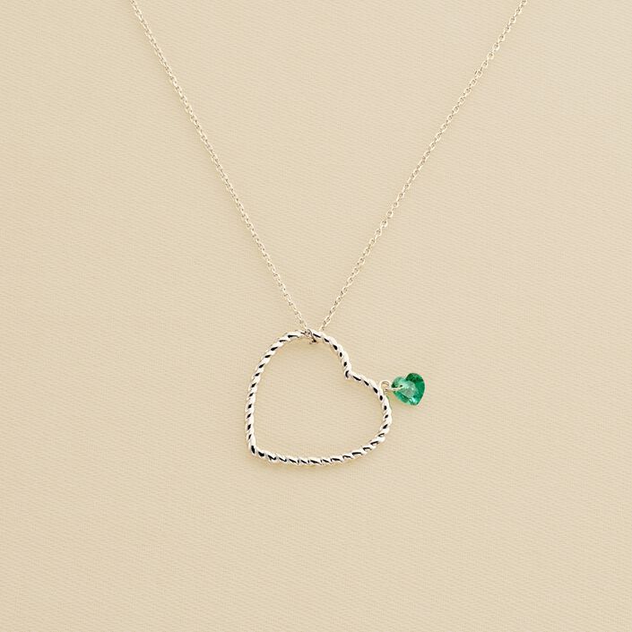 Mid-length necklace BEGUIN - Green / Silver - All jewellery  | Agatha