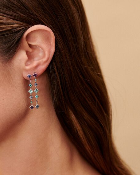 Long earrings BELOVED - Multicolor / Silver - All jewellery  | Agatha