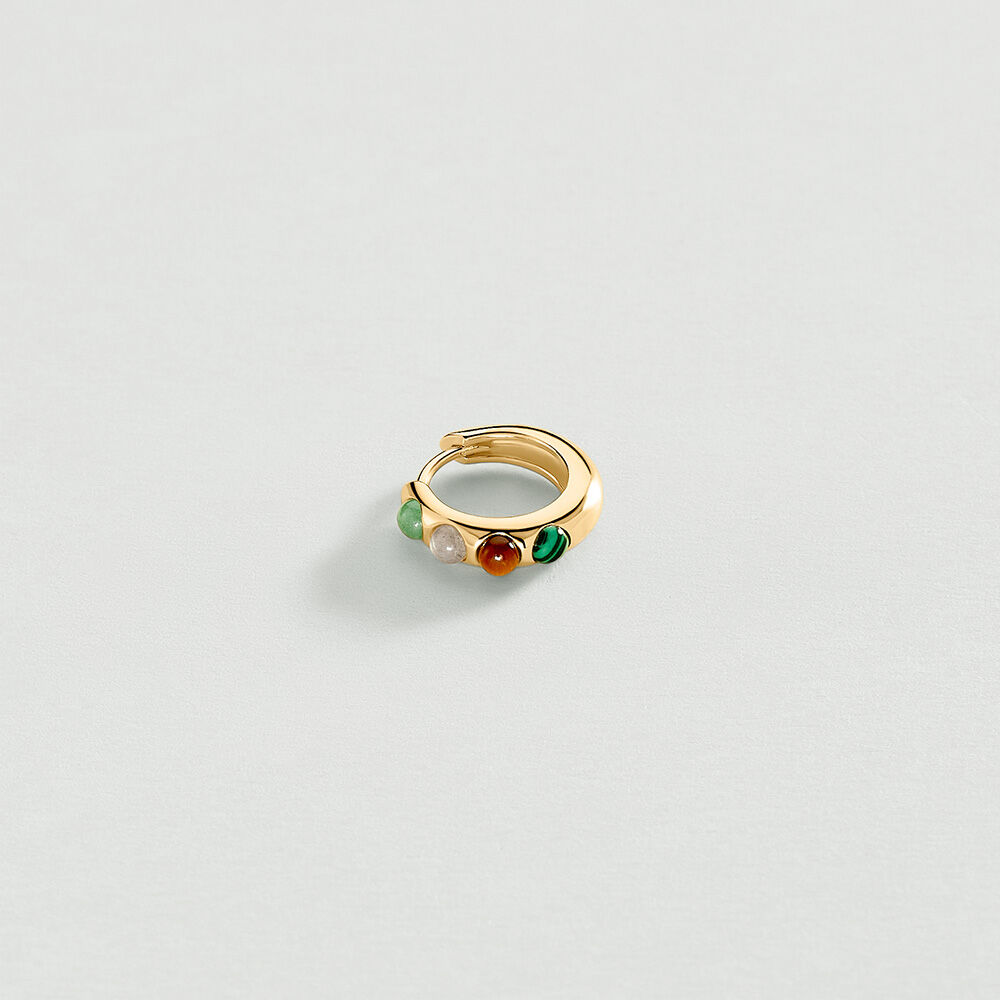 Hoop piercing LEIA - Multicolor / Gold - Hoop piercing  | Agatha