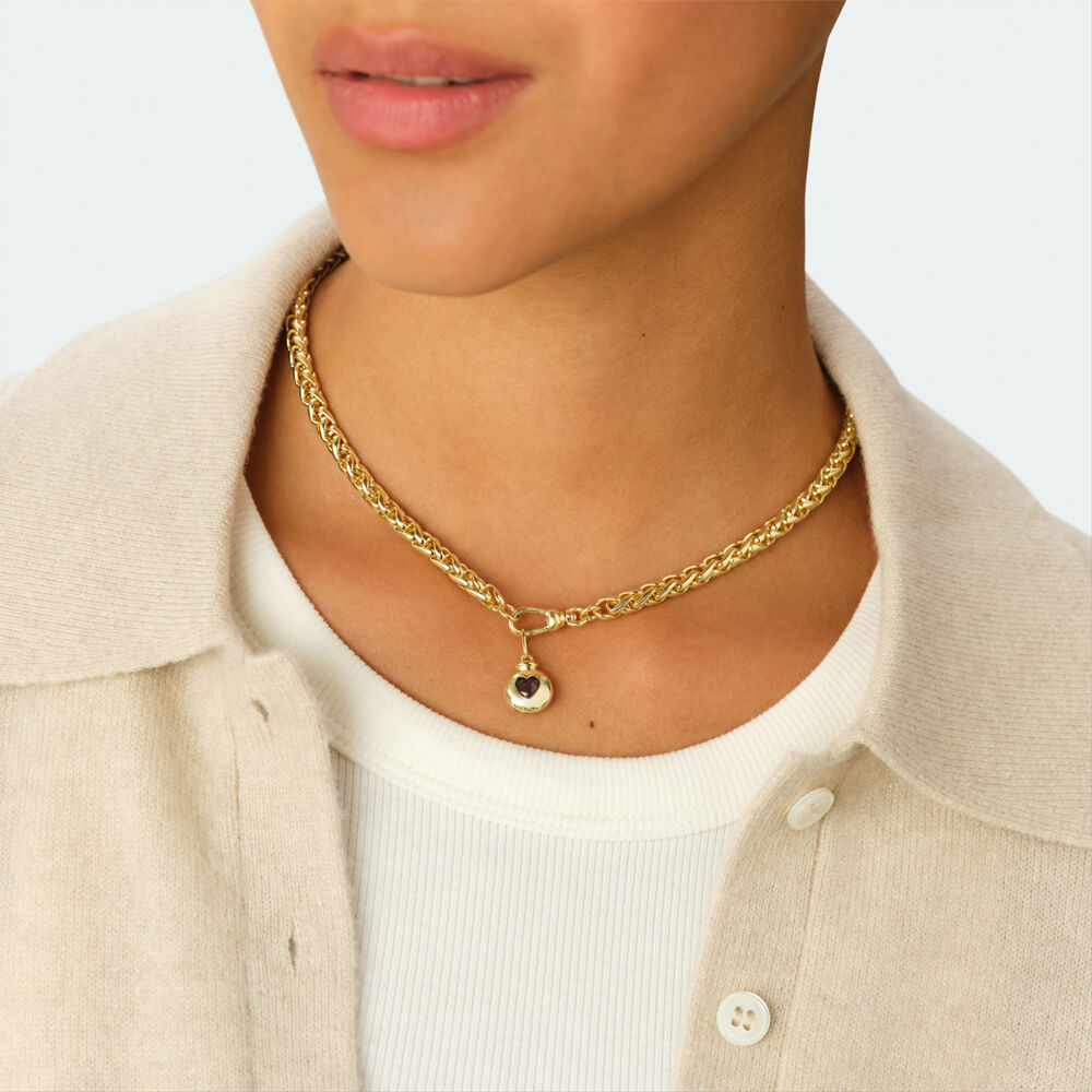 Pendant HEART - Burgundy / Golden - New arrivals  | Agatha