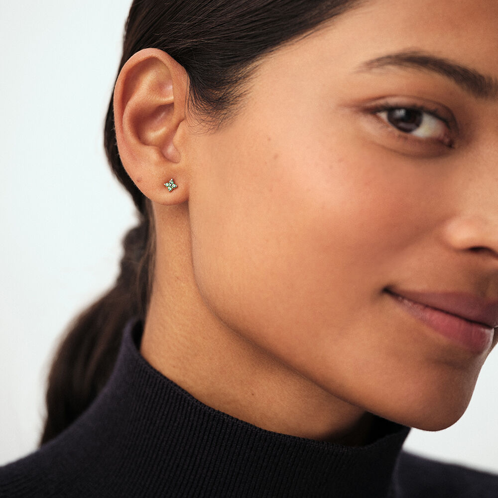 Piercing stud MIX& MATCH - Green / Golden - Jewellery  | Agatha