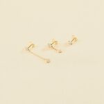 Piercing stud MIX& MATCH - Crystal / Golden - All jewellery  | Agatha