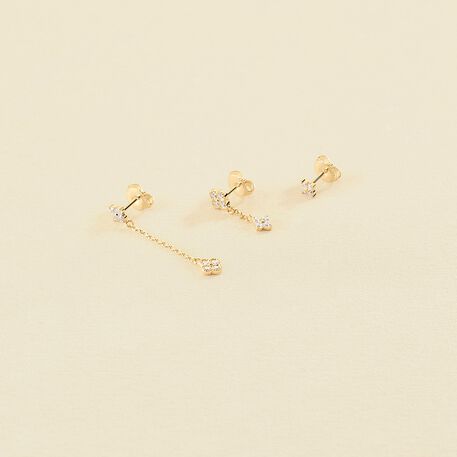 Piercing stud MIX& MATCH - Crystal / Golden - All jewellery  | Agatha