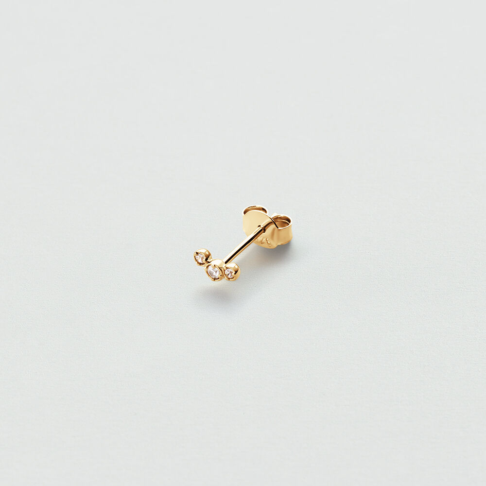 Single stud earring MIX & MATCH - Crystal / Golden - Earrings  | Agatha