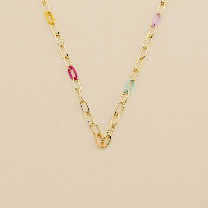 Long necklace ARLEQUIN - Multicolor / Gold - All jewellery  | Agatha