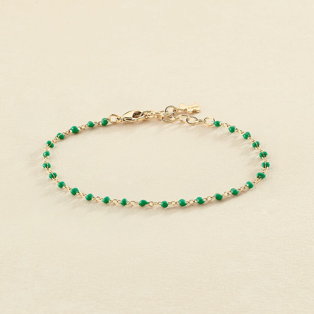 Link bracelet SMARTY - Green / Golden - All bracelets  | Agatha