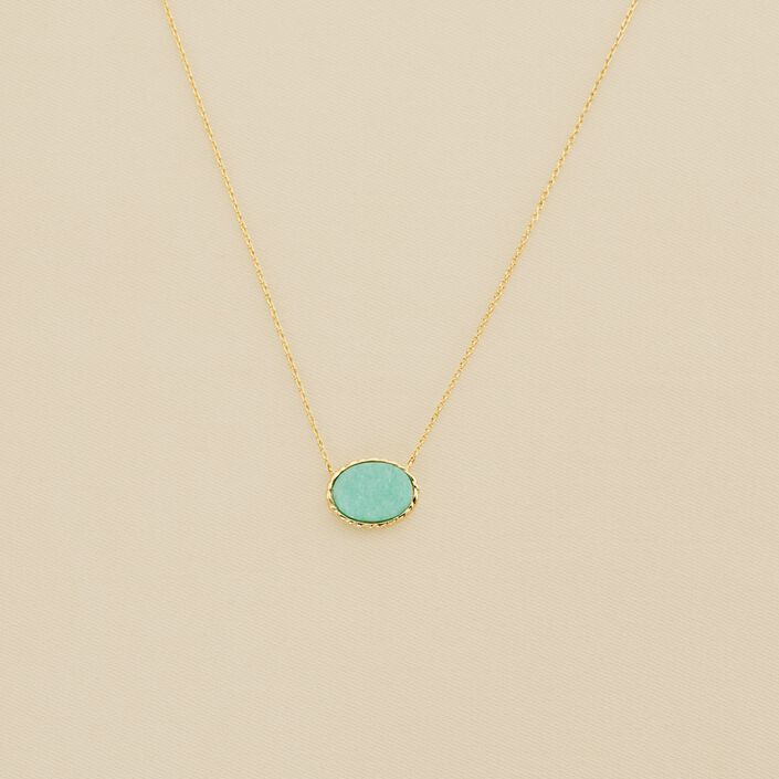 Mid-length necklace ATMA - Amazonite/ yellow - All jewellery  | Agatha