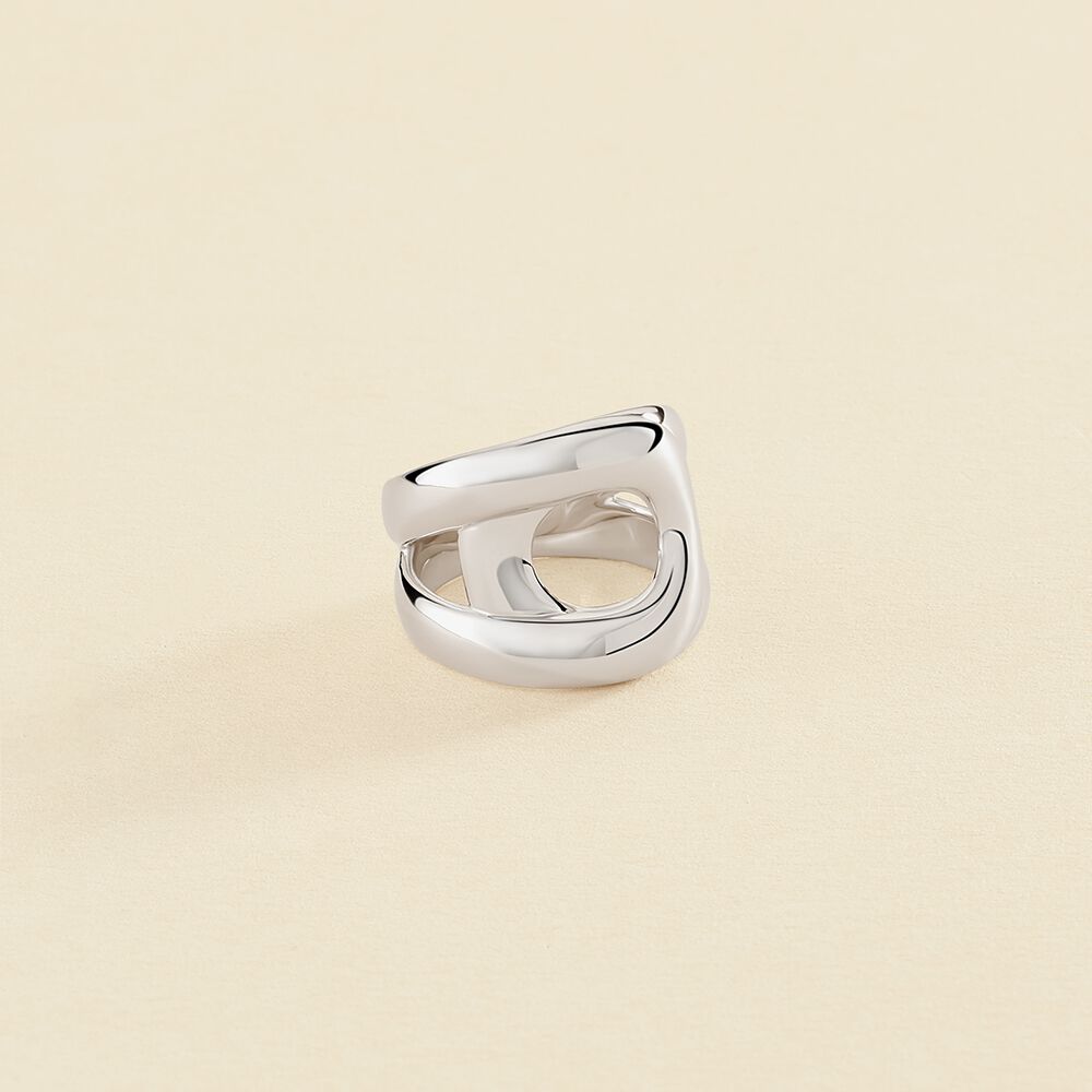 Large ring CURVE - Silver - All jewellery  | Agatha