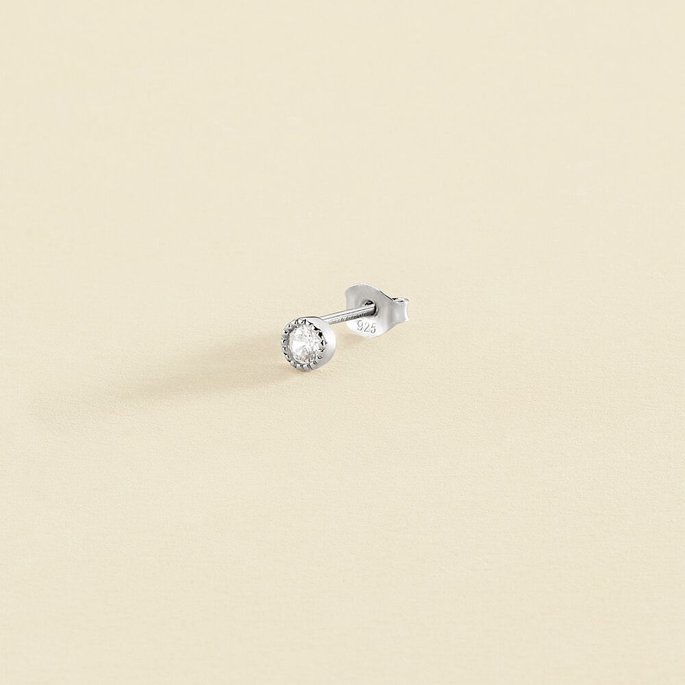 Piercing stud GRAINETTI - Crystal / Silver - All jewellery  | Agatha