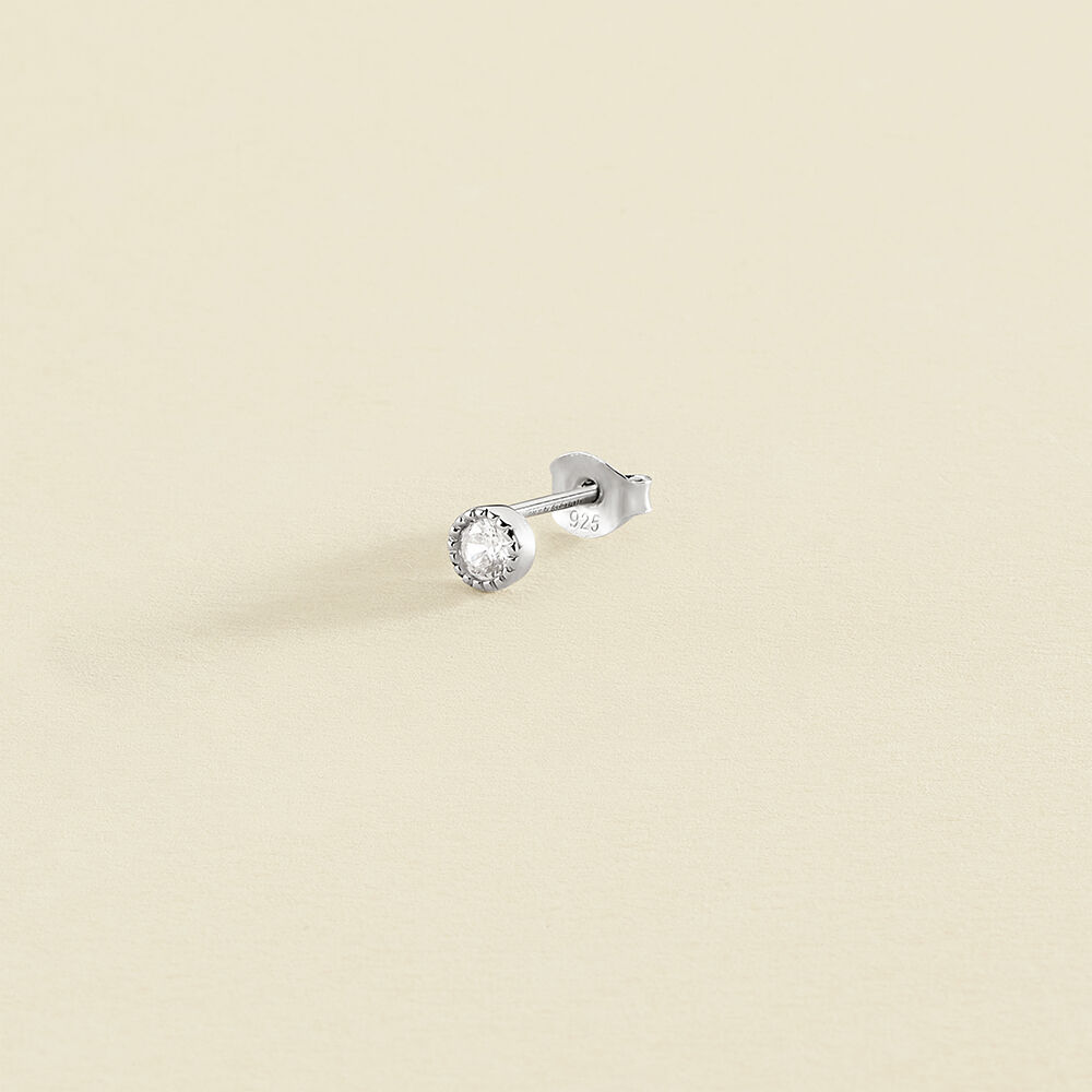 Piercing stud GRAINETTI - Crystal / Silver - All jewellery  | Agatha