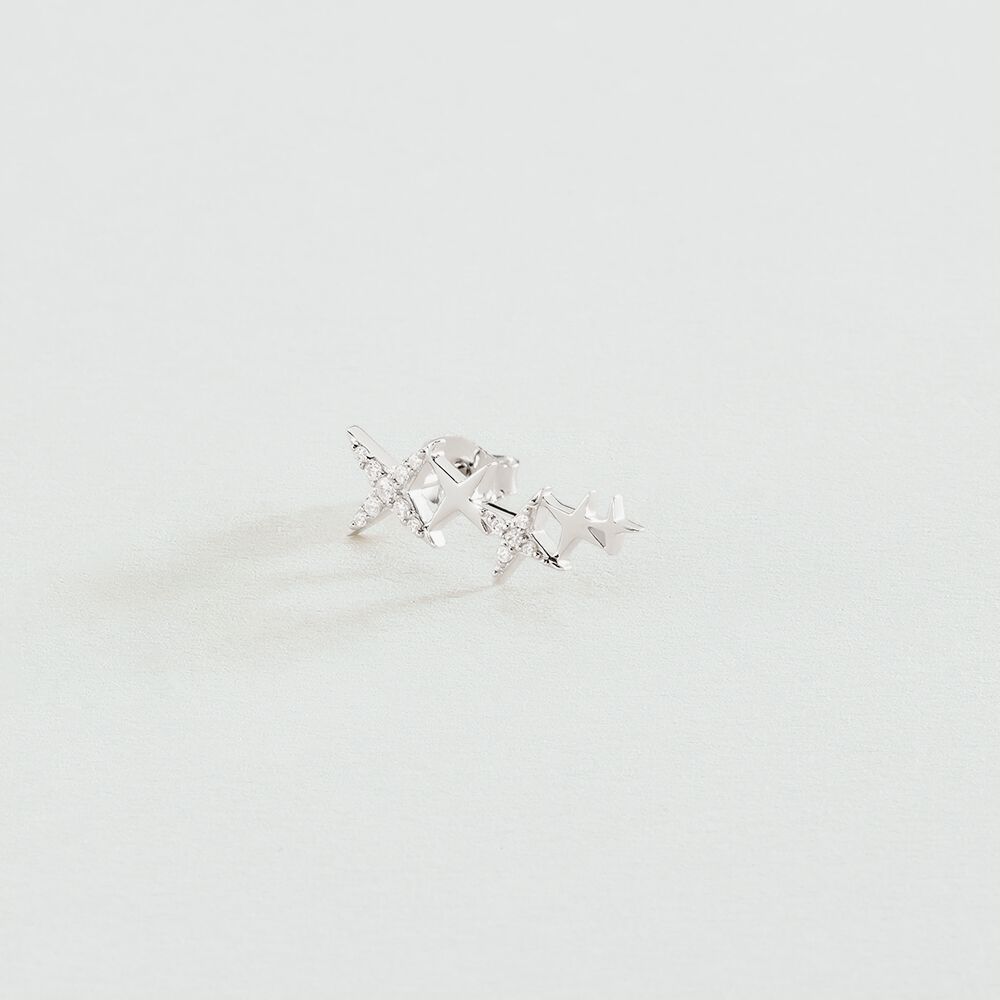 Piercing stud SHINING - Crystal / Silver - Jewellery  | Agatha
