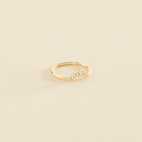 Thin ring LUCKY EYE - Crystal / Golden - All jewellery  | Agatha