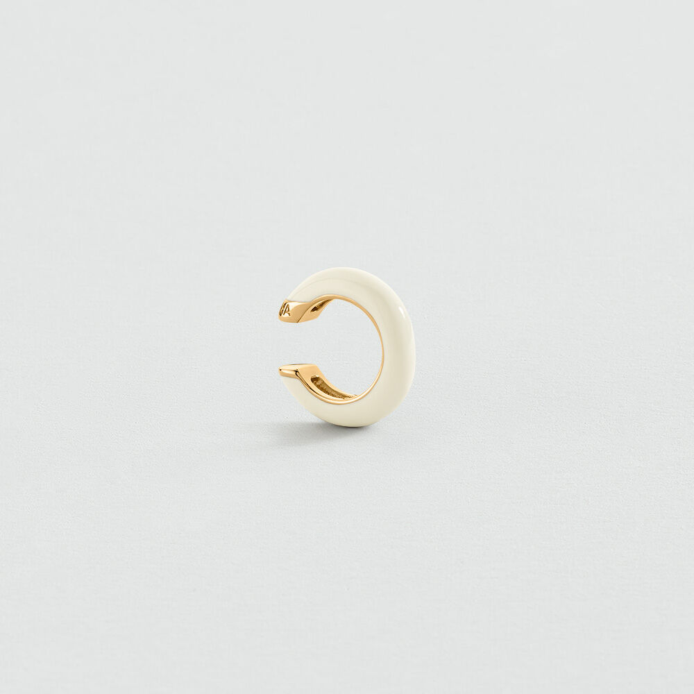 Ear cuff LEO - White / Gold - Ear cuff  | Agatha