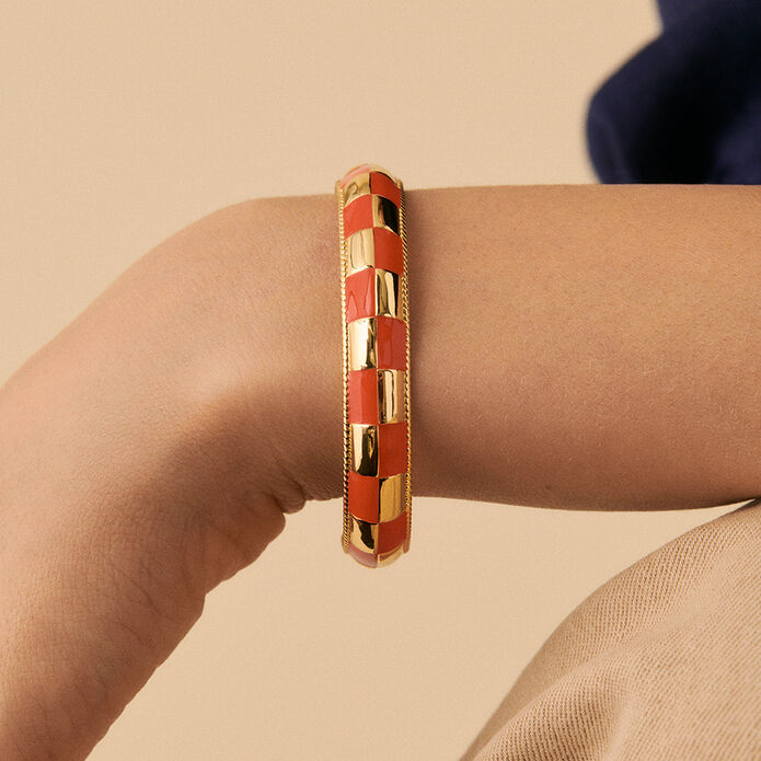 Bangle BRIGITTE - Orange / Gold - All jewellery  | Agatha