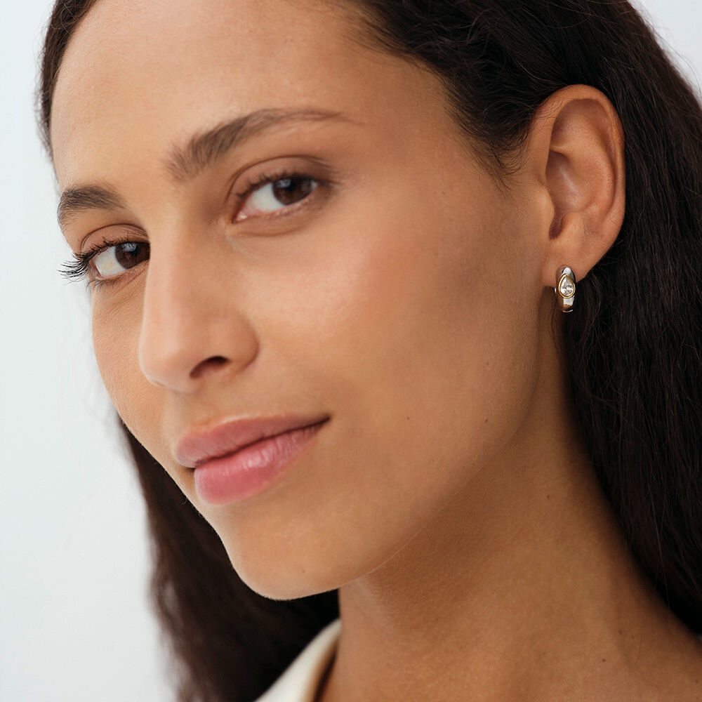 Hoops VICTOIRE - Crystal / Silver - Earrings  | Agatha