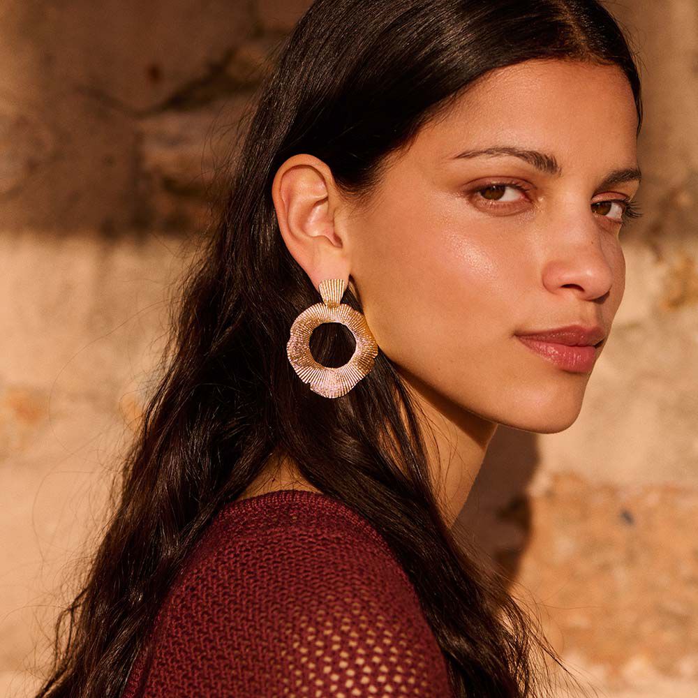 Long earrings EAR6VENUS - Golden - All jewellery  | Agatha