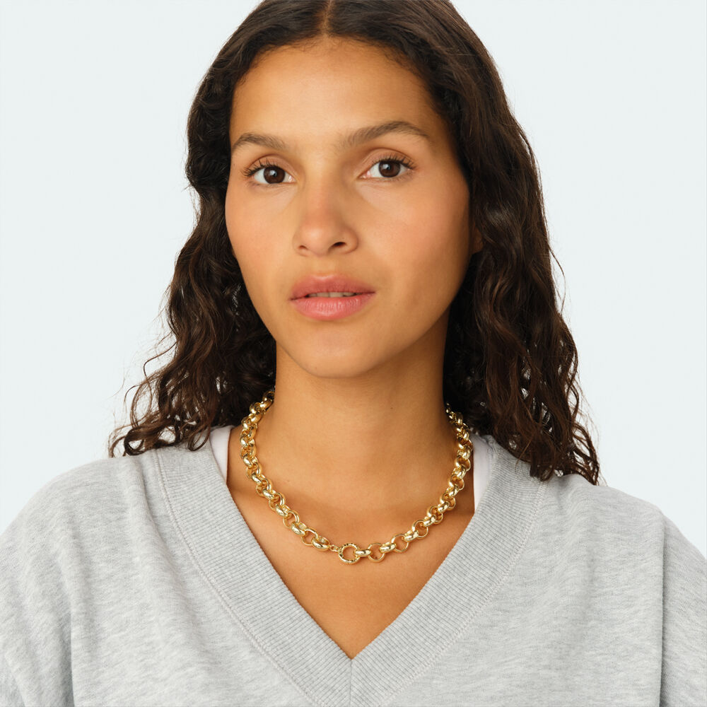 Short necklace GAMBETTA - Golden - Choker necklace  | Agatha
