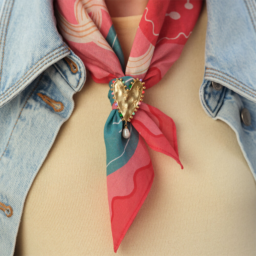 Scarf PANGEA - Pink / Blue - Accessories  | Agatha