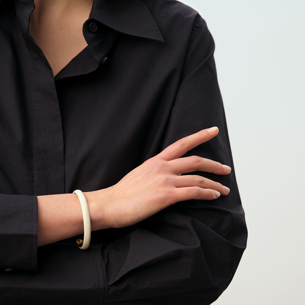 Bangle LEO - White / Gold - Bangle  | Agatha