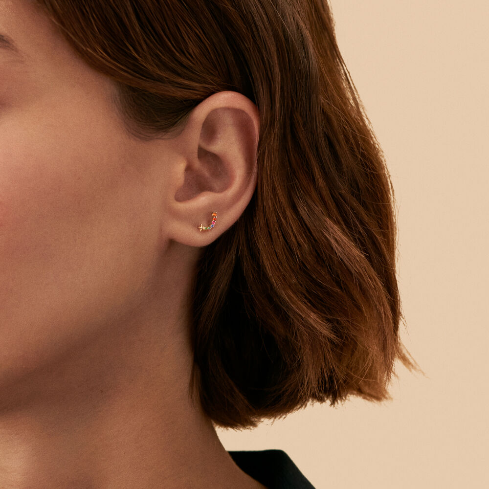 Piercing stud SPACEAGE - Multicolor / Gold - Jewellery  | Agatha