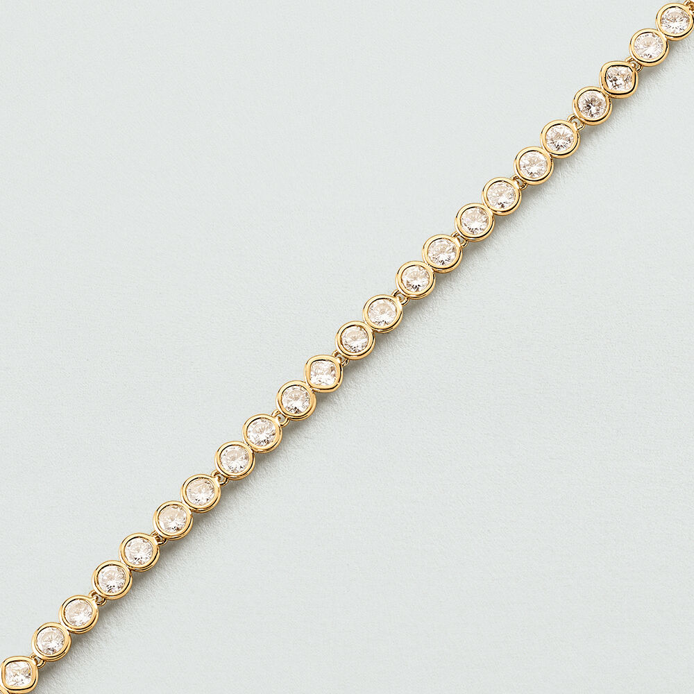 Link bracelet ADAMAS - Crystal / Golden - Bracelets  | Agatha